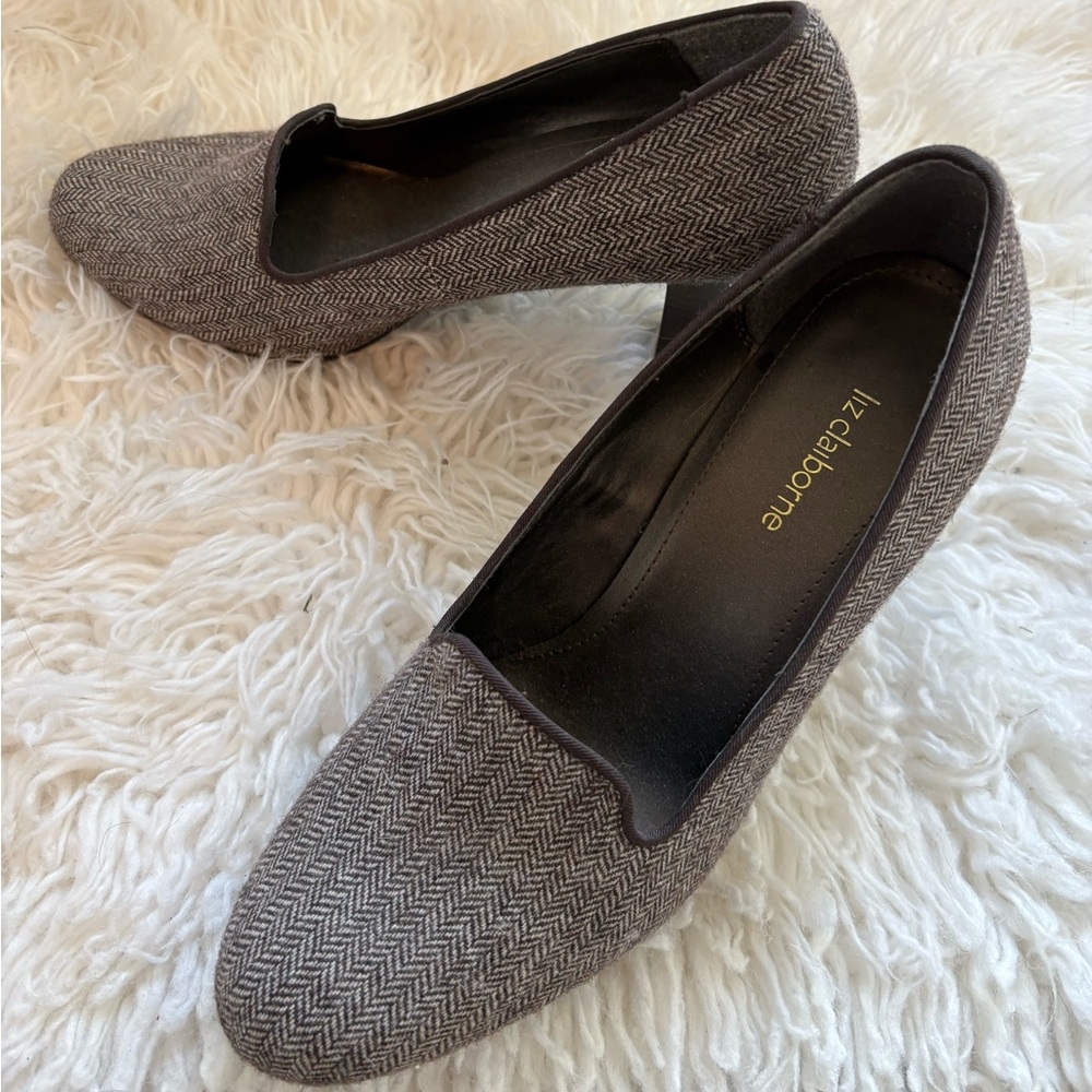 Liz Claiborne Women's Herringbone Patterned Heels